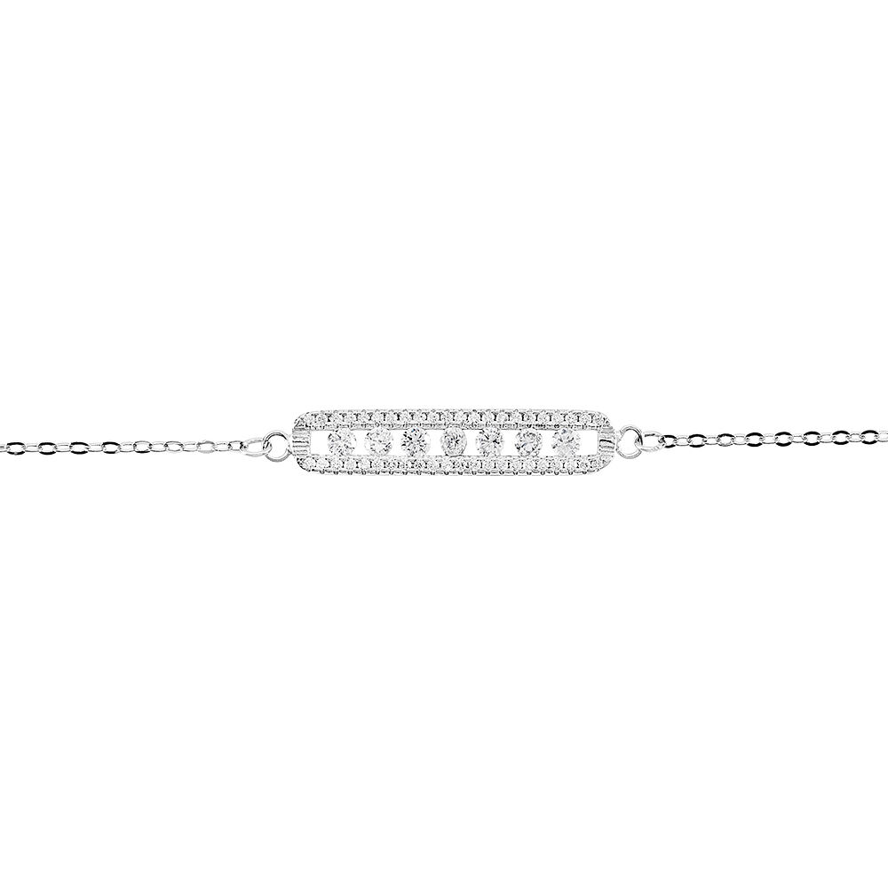 Bracelet Argent Blanc Soha Oxyde De Zirconium - Bracelets chaînes Femme | Marc Orian