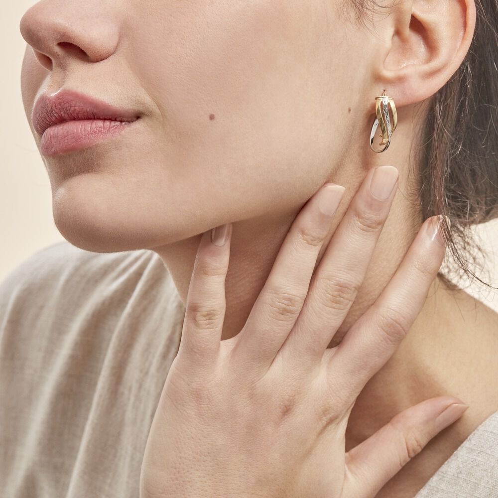 Créoles Holly Or Bicolore - Créoles Femme | Marc Orian