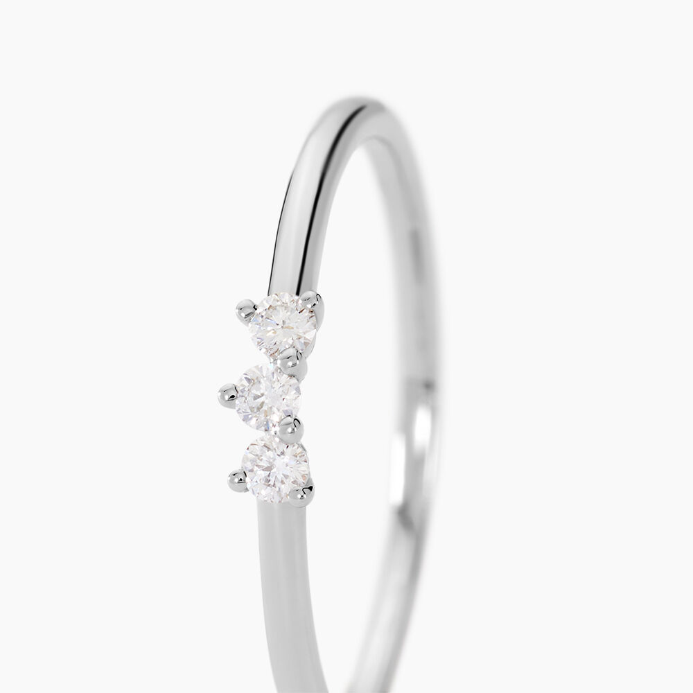 Bague Sigourney Argent Blanc Diamant Synthétique - Bagues avec pierre Femme | Marc Orian