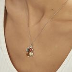 Collier Oviya Argent Blanc Ambre - Colliers avec pierres Femme | Marc Orian