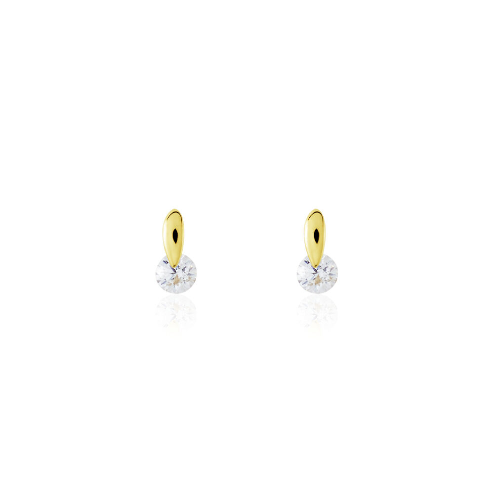 Boucles D'oreilles Pendantes Clementa Or Jaune Oxyde De Zirconium - Pendantes Femme | Marc Orian
