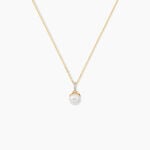 Collier Delight Or Jaune Perle De Culture Oxyde De Zirconium - Colliers avec pierres Femme | Marc Orian