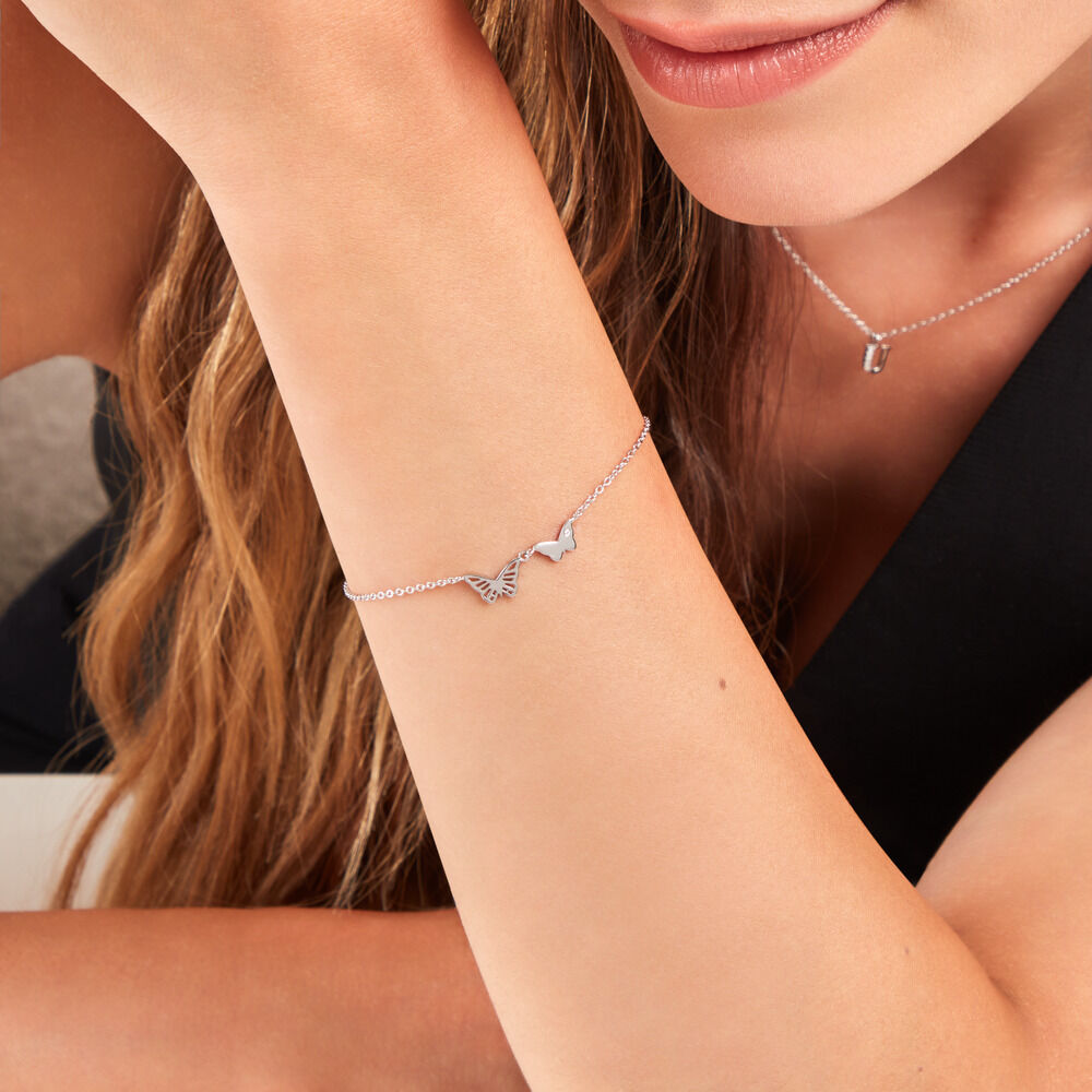 Bracelet Thecla Argent Blanc Oxyde De Zirconium - Bracelets chaînes Femme | Marc Orian