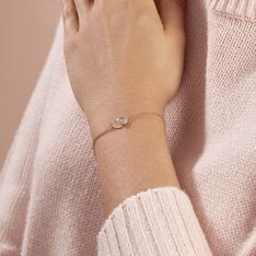 Bracelet Flamen Argent Rose Oxyde De Zirconium - Bracelets chaînes Femme | Marc Orian