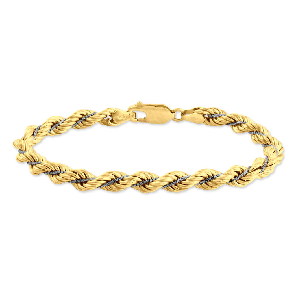 Bracelet Jerryenne Maille Corde Et Venitienne Or Bicolore - Bracelets mailles Femme | Marc Orian