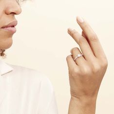 Bague Julia Or Blanc Diamant - Parure de mariage Femme | Marc Orian