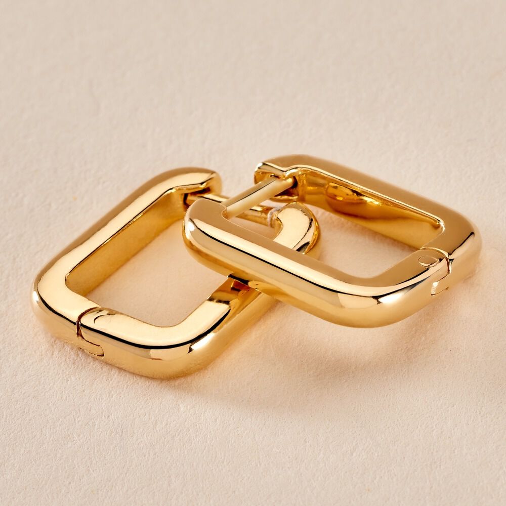 Cr&eacute;oles Ileen Plaqu&eacute; Or Jaune - Cr&eacute;oles Femme | Marc Orian