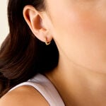 Cr&eacute;oles Melene Argent Dor&eacute; A L'Or 750/1000 Oxyde De Zirconium - Cr&eacute;oles Femme | Marc Orian