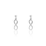 Boucles D'oreilles Pendantes Nohemi Argent Blanc Oxyde De Zirconium - Pendantes Femme | Marc Orian