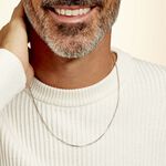 Cha&icirc;ne Claudine Maille For&ccedil;at Argent Blanc - Colliers fantaisie Famille | Marc Orian