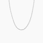 Cha&icirc;ne Ons Maille Singapour Or Blanc - Chaines Femme | Marc Orian