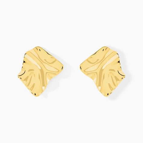 Boucles D'Oreilles Puces Frankline Acier Jaune - Puces Femme | Marc Orian