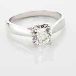 Bague Solitaire Vicoeuria Or Blanc Diamant Synth&eacute;tique - Parures de mariage Femme | Marc Orian