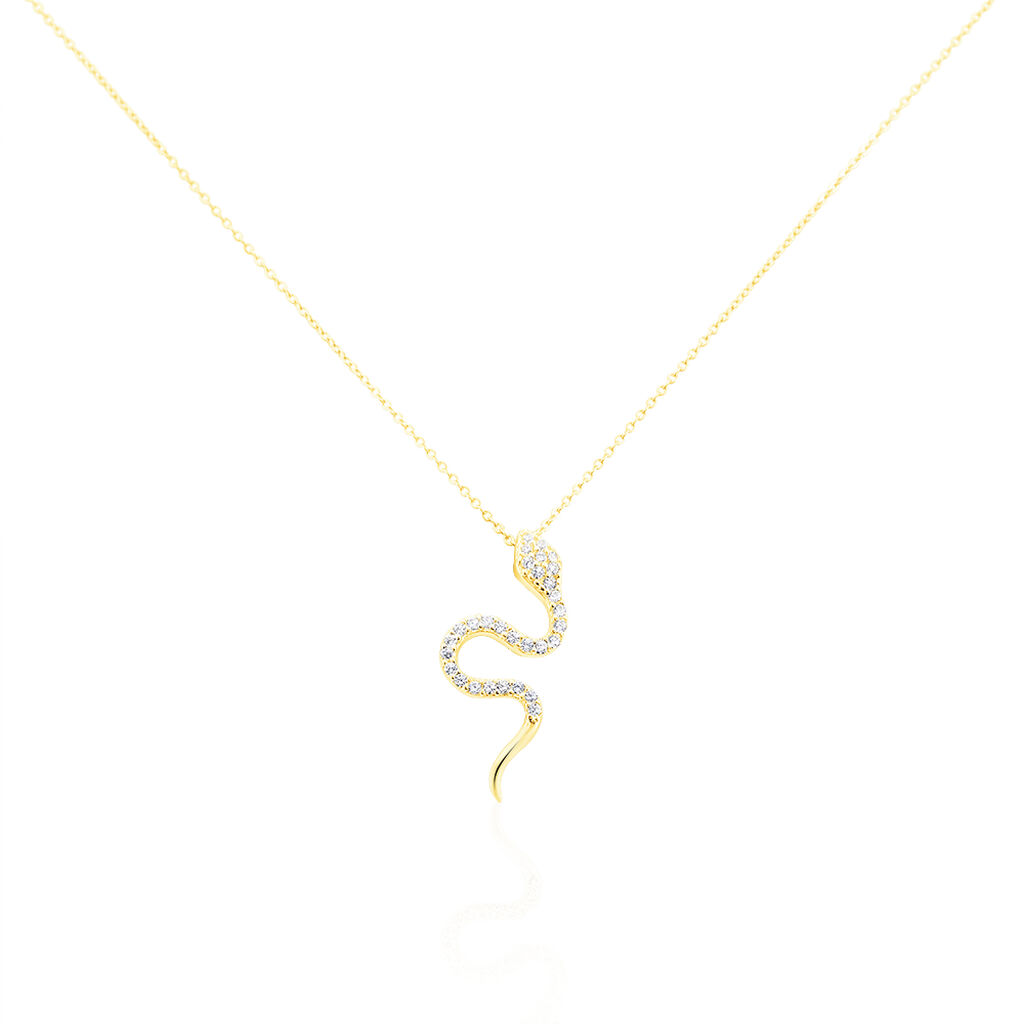 Collier Alvina Or Jaune Oxyde De Zirconium - Colliers avec pierres Femme | Marc Orian