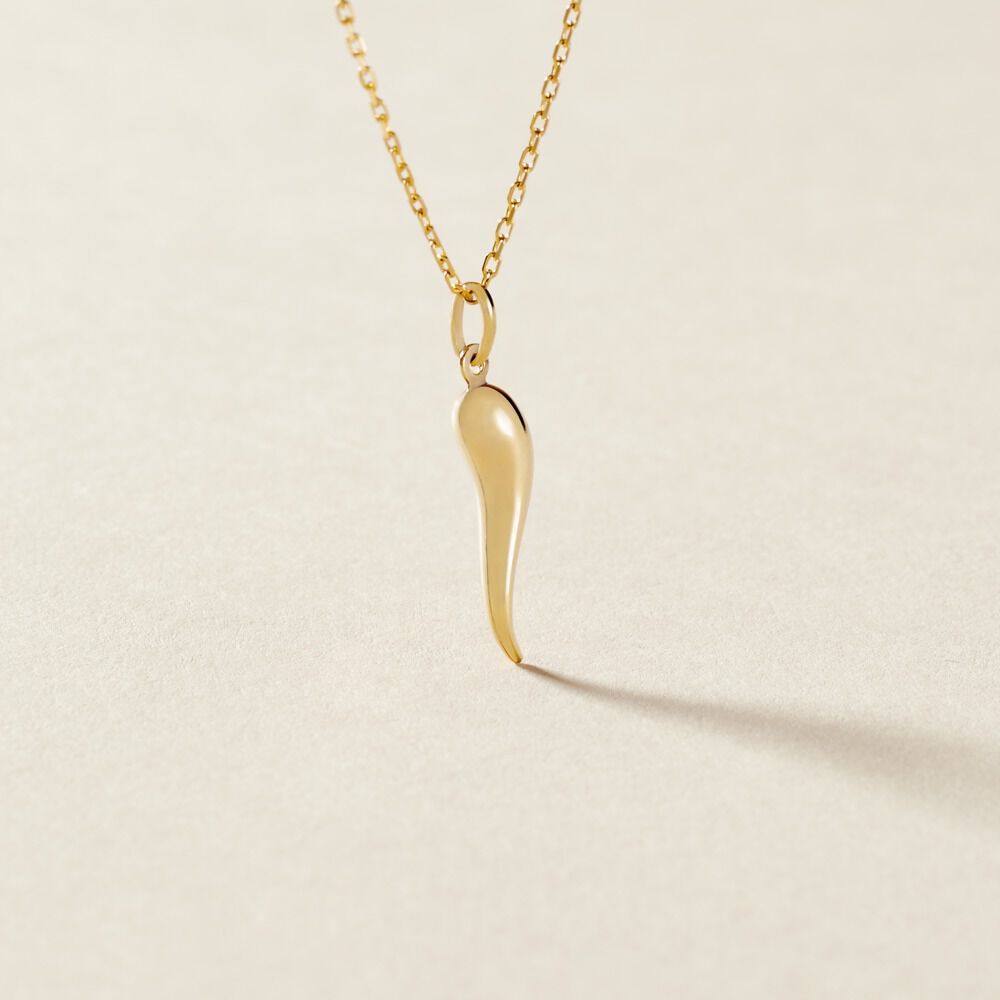 Pendentif Felicette Corne Abondance Or Jaune - Pendentifs Unisex | Marc Orian