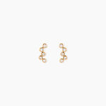 Boucles D'Oreilles Puces Halo Plaqu&eacute; Or Jaune Oxyde De Zirconium - Puces Femme | Marc Orian