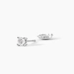Boucles D'Oreilles Puces One Or Blanc Diamants - Boucles d'oreilles mariage Femme | Marc Orian