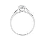 Bague Solitaire Vicoeuria Or Blanc Diamant Synth&eacute;tique - Parures de mariage Femme | Marc Orian