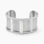 Bracelet Jonc Melvyna Acier Blanc Pierre De Synthese - Bracelets joncs Femme | Marc Orian