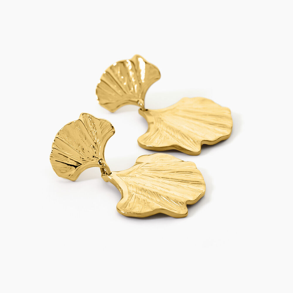 Boucles D'Oreilles Pendantes Hermina Acier Dor&eacute; - Pendantes Femme | Marc Orian