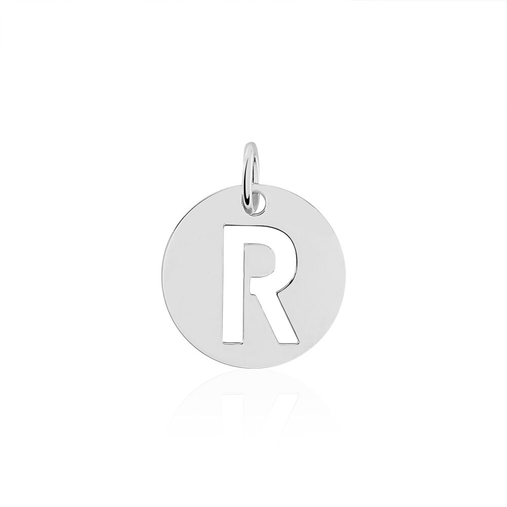 Pendentif Elio R Argent Blanc - Pendentifs Famille | Marc Orian