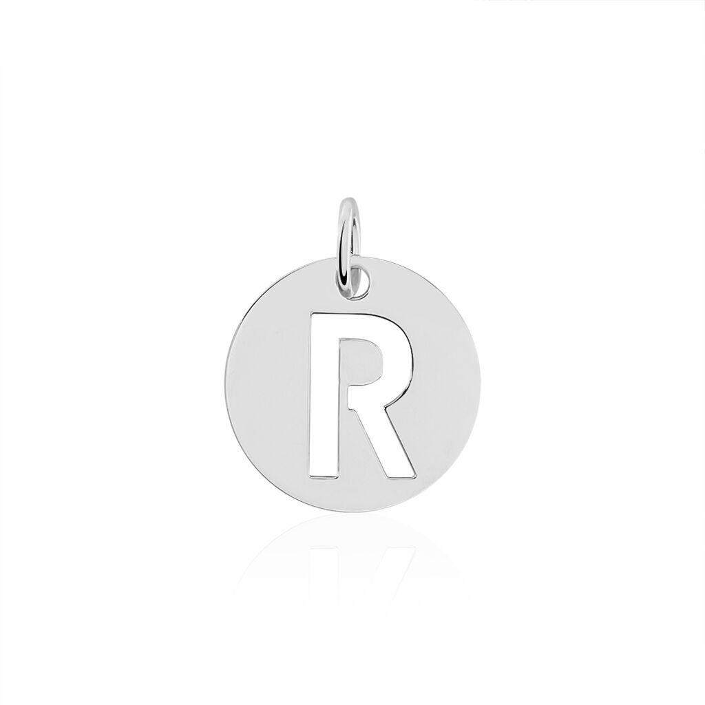 Pendentif Elio R Argent Blanc - Pendentifs Famille | Marc Orian