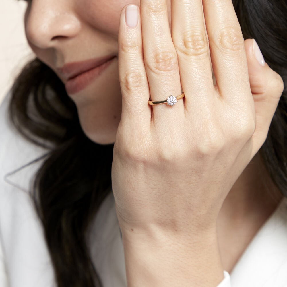 Bague Solitaire Athena Or Jaune Diamant - Solitaires Femme | Marc Orian