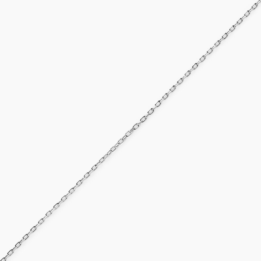 Cha&icirc;ne Claudine Maille For&ccedil;at Argent Blanc - Colliers ras du cou Femme | Marc Orian