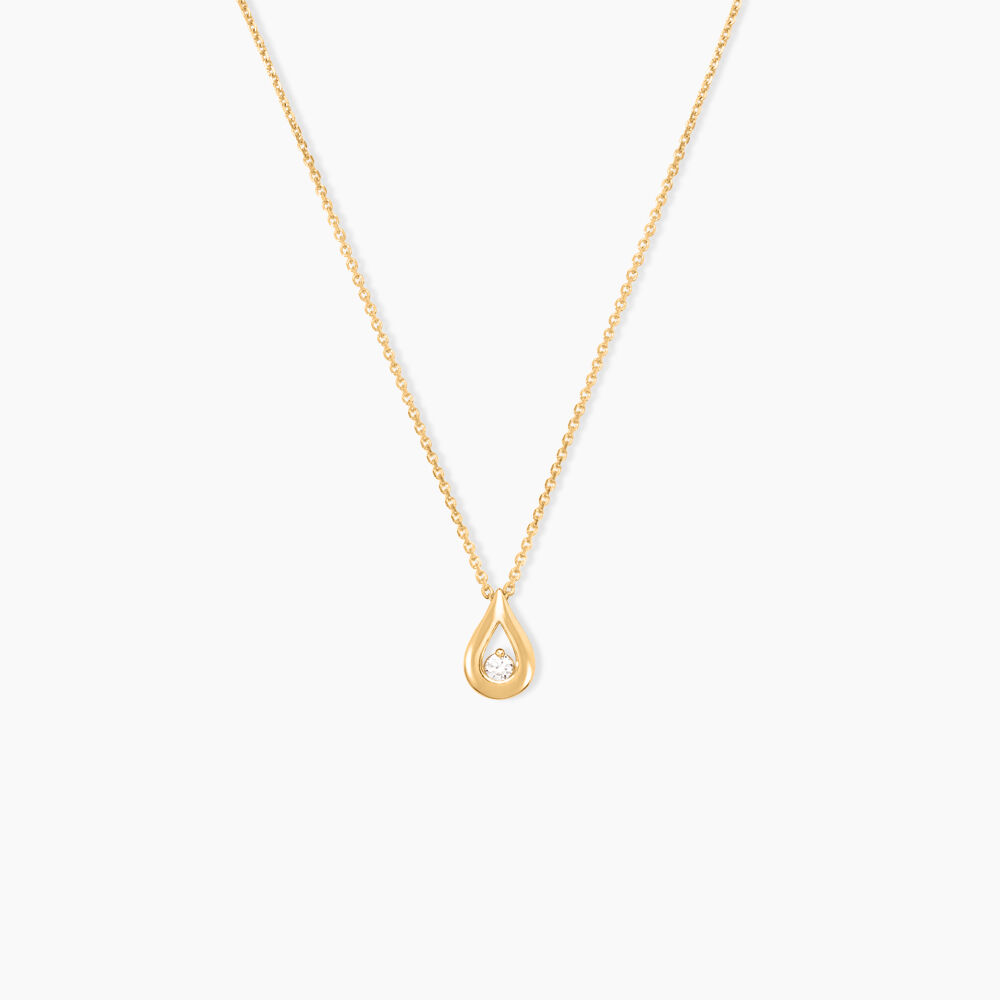 Collier Or Jaune Purete Goutte Diamant - Colliers avec pierres Femme | Marc Orian
