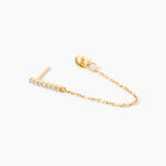 Boucle D'oreille Unitaire Barbra Or Jaune Oxyde De Zirconium - Piercings d'oreilles Femme | Marc Orian