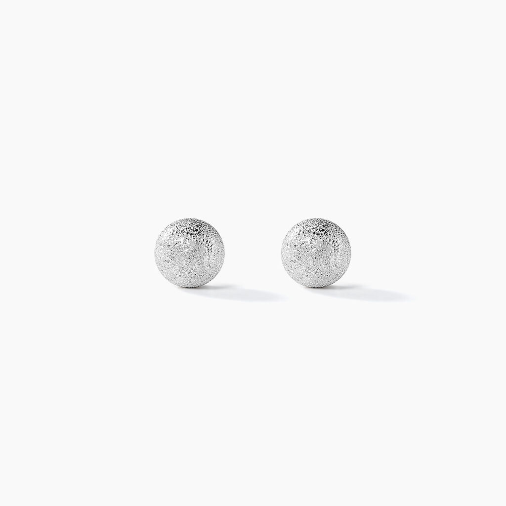 Boucles D'oreilles Puces Ayana Argent Blanc - Puces Femme | Marc Orian