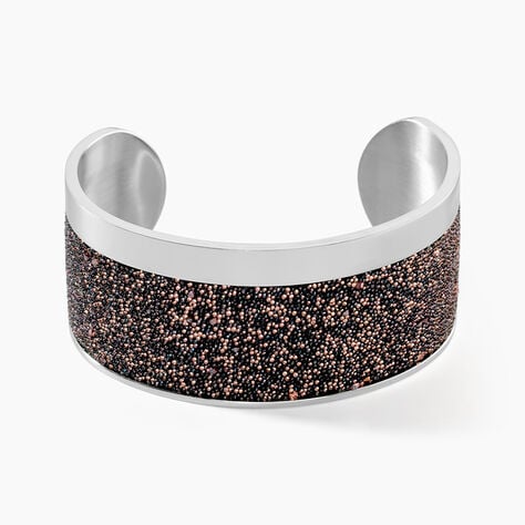 Bracelet Manchette Ouvert Acier Blanc Carron - Bijoux fantaisie Femme | Marc Orian