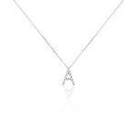 Collier Oran Or Blanc Diamant - Colliers avec pierres Femme | Marc Orian