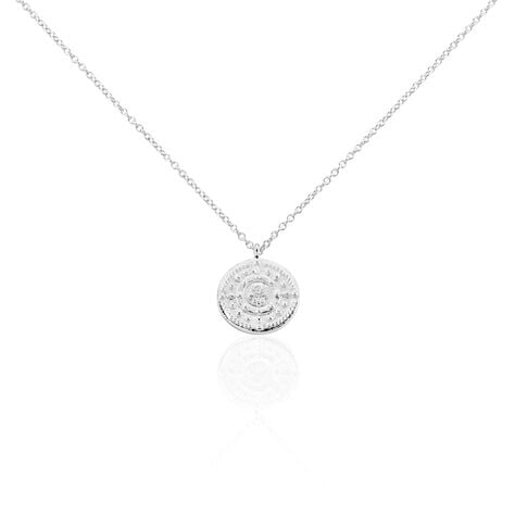 Collier Dhyana Argent Blanc Oxyde De Zirconium - Colliers avec pierres Femme | Marc Orian