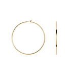 Cr&eacute;oles Ada Lisse Plaqu&eacute; Or Jaune - Grosses cr&eacute;oles Femme | Marc Orian