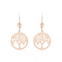 Boucles D'oreilles Pendantes Marijan Argent Rose