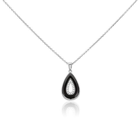 Collier Boyce Argent Blanc Céramique Oxyde De Zirconium - Colliers avec pierres Femme | Marc Orian