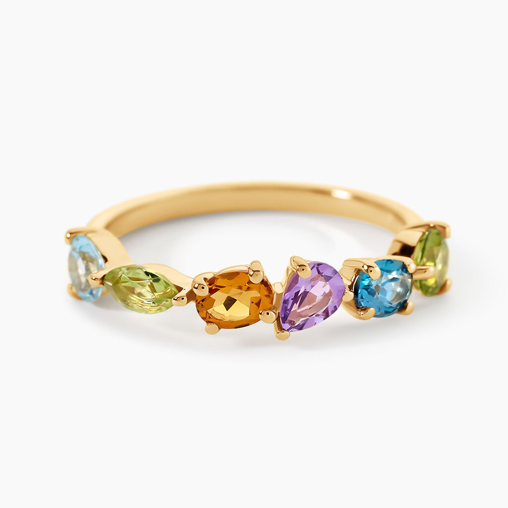 Bague Hortense Or Jaune Topaze P&eacute;ridot - Bagues pierres fines Femme | Marc Orian
