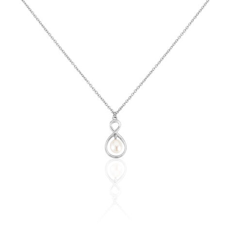 Collier Walae Argent Blanc Perle De Culture - Colliers avec pierres Femme | Marc Orian