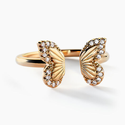 Bague Dixie Plaqué Or Doré Oxyde De Zirconium - Bagues avec pierre Femme | Marc Orian