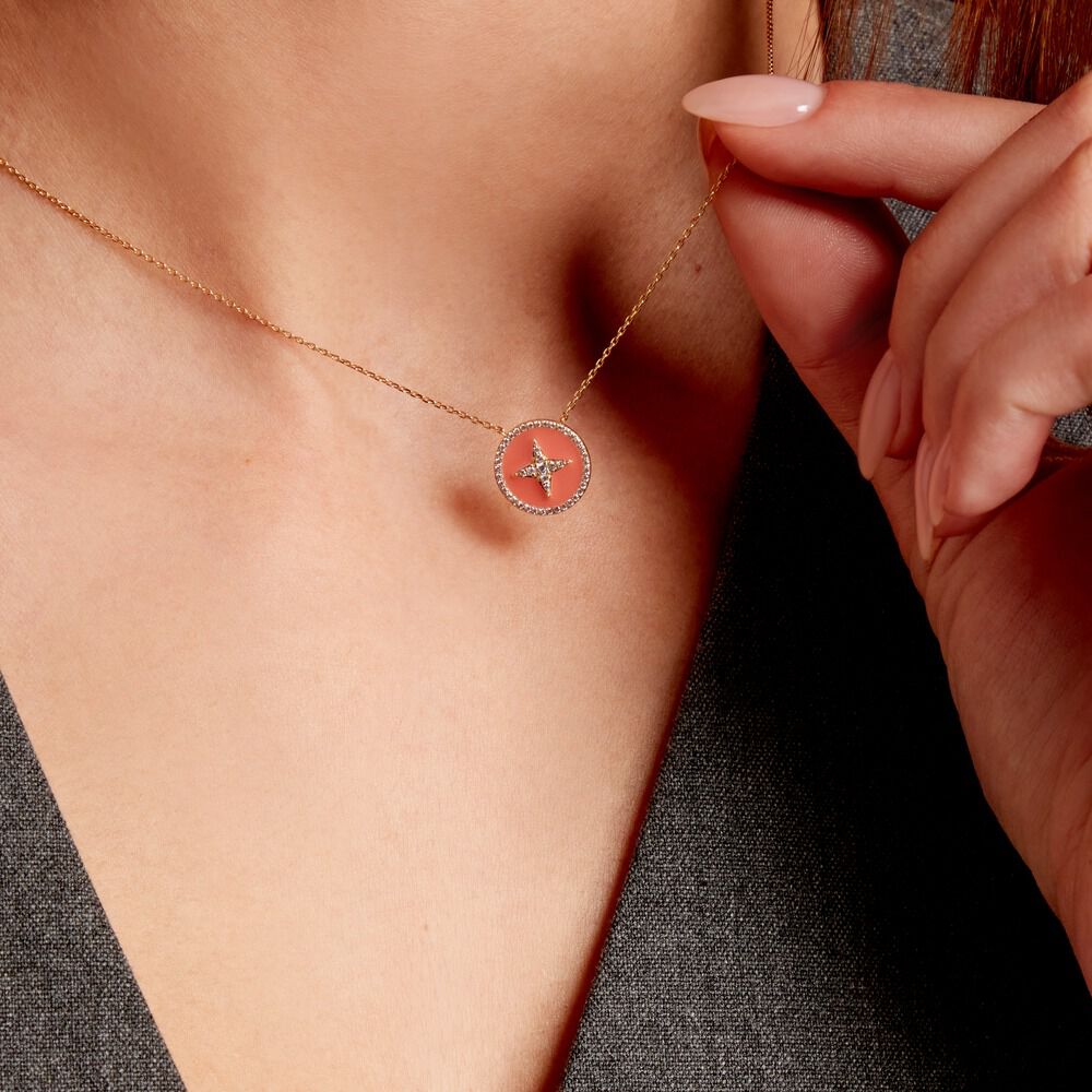 Collier Or Jaune Sweet Rosace Oxyde De Zirconium -  Femme | Marc Orian