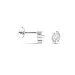 Boucles D'oreilles Puces Couteau Argent Blanc Oxyde De Zirconium - Puces Femme | Marc Orian