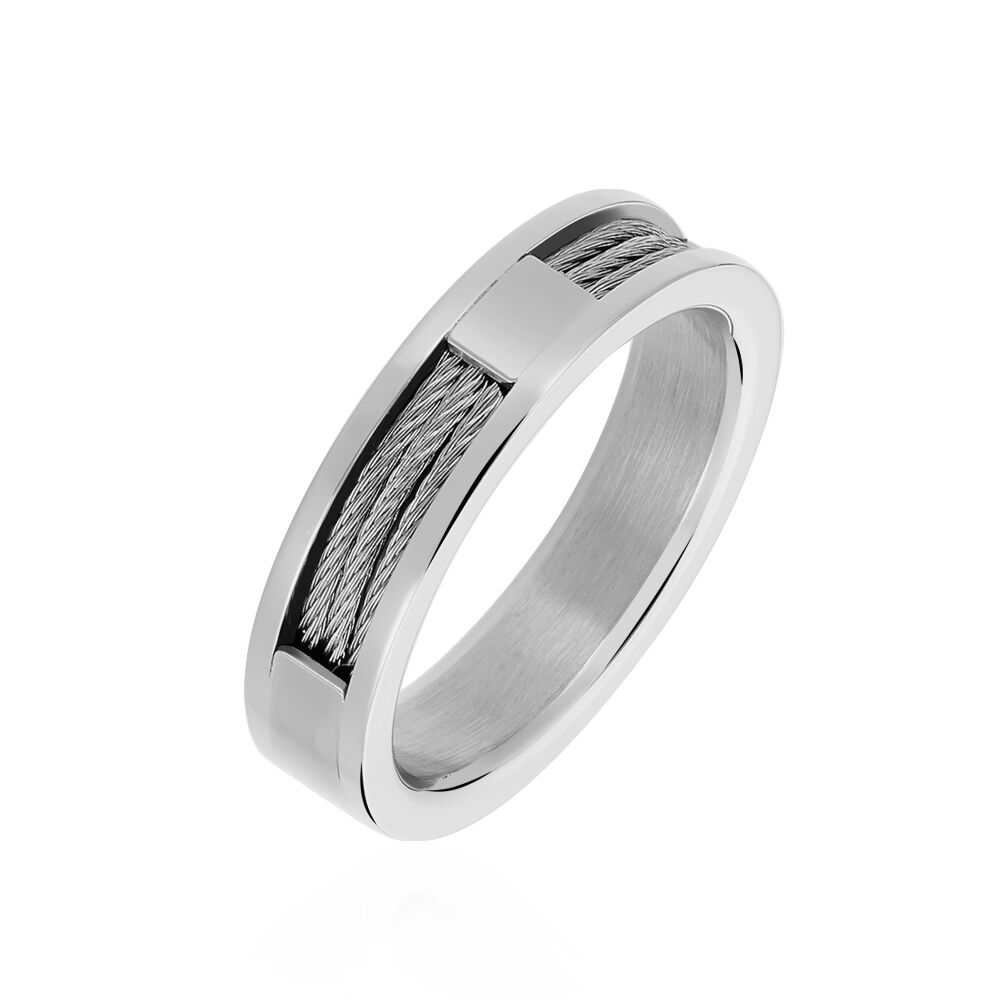 Bague Acier Blanc - Bagues Homme | Marc Orian
