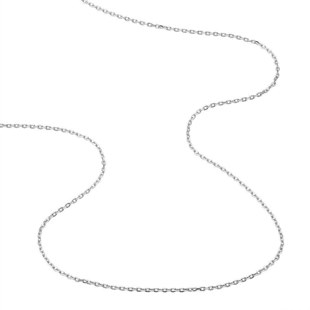 Cha&icirc;ne Igoa Maille For&ccedil;at Diamantee Or Blanc - Chaines Famille | Marc Orian