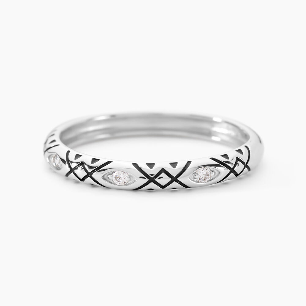 Bague Imogen Argent Blanc Oxyde De Zirconium - Bagues avec pierre Femme | Marc Orian