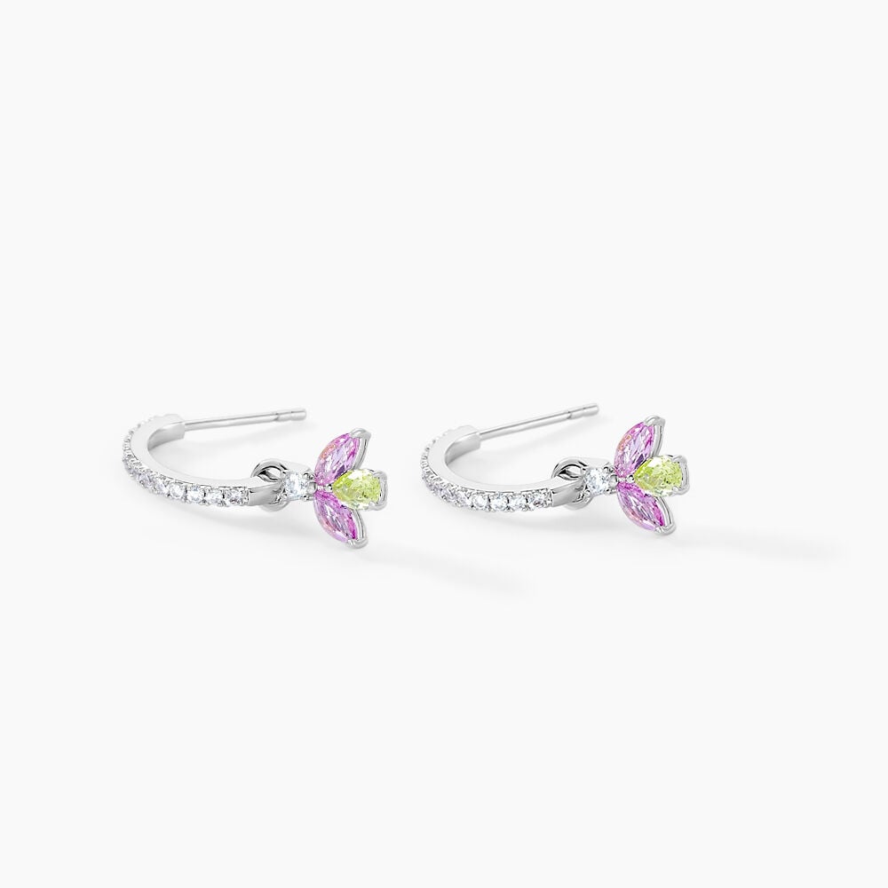 Créoles  Evasion Argent Blanc Pierre De Synthese Oxyde De Zirconium - Créoles Femme | Marc Orian