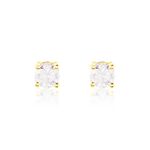 Boucles D'oreilles Puces Or Jaune Victoria Diamants - Puces Femme | Marc Orian