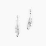 Boucles D'oreilles Pendantes Ainhoa Or Blanc Diamant - Pendantes Femme | Marc Orian