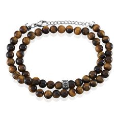 Bracelet Double Tour Boules Acier Gris Lachlan - Bracelets chaînes Homme | Marc Orian