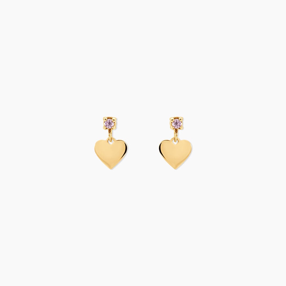 Boucles D'oreilles Pendantes Or Jaune Marie Lou Oxyde De Zirconium - Pendantes Enfant | Marc Orian